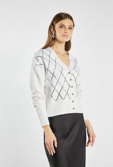 Sweter damski z cekinami