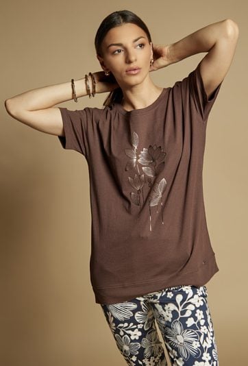 Bawełniany T-shirt z wzorem