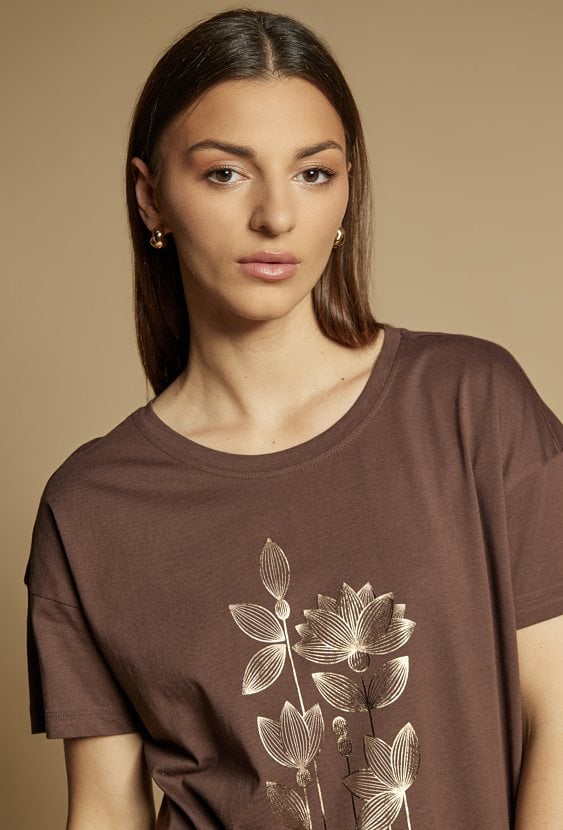 Bawełniany T-shirt z wzorem