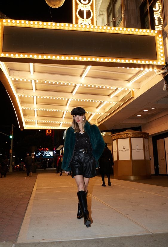 Kurtka ze sztucznego futerka