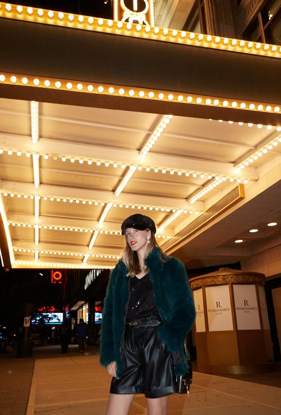 Kurtka ze sztucznego futerka