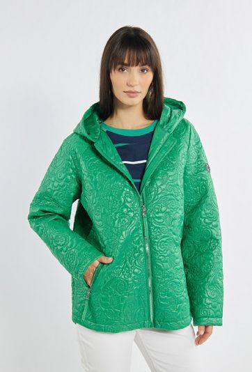 Pikowana kurtka z kapturem