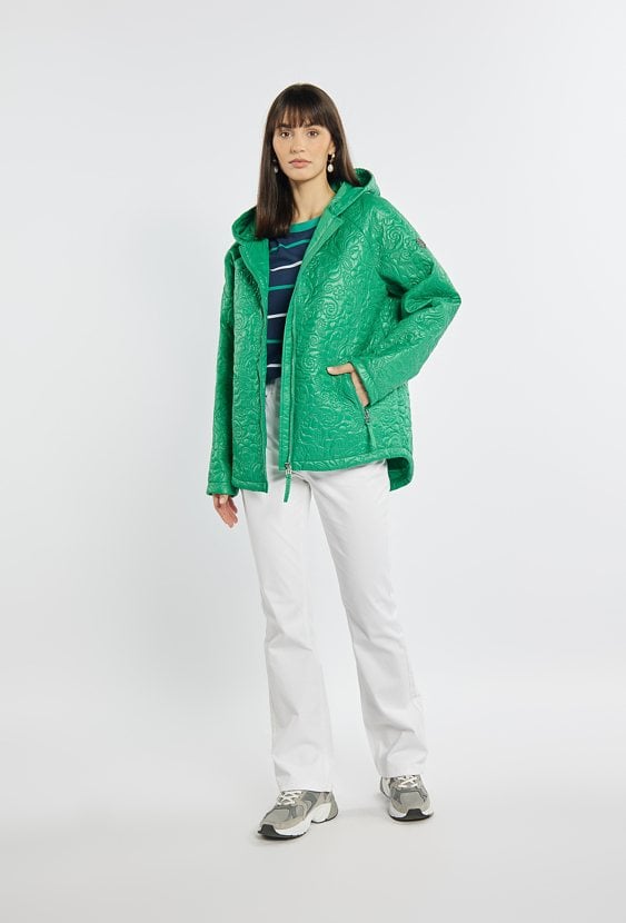 Pikowana kurtka z kapturem