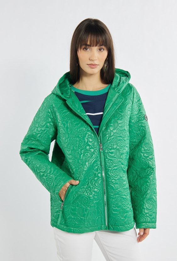 Pikowana kurtka z kapturem