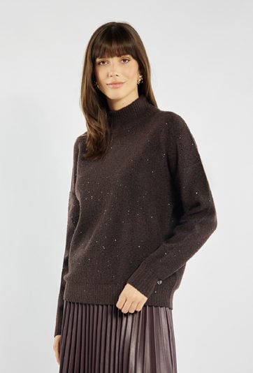 Stylowy sweter z cekinami