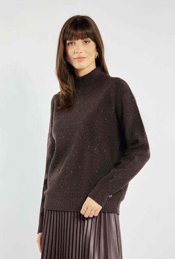 Stylowy sweter z cekinami