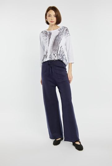 Spodnie z szeroką nogawką