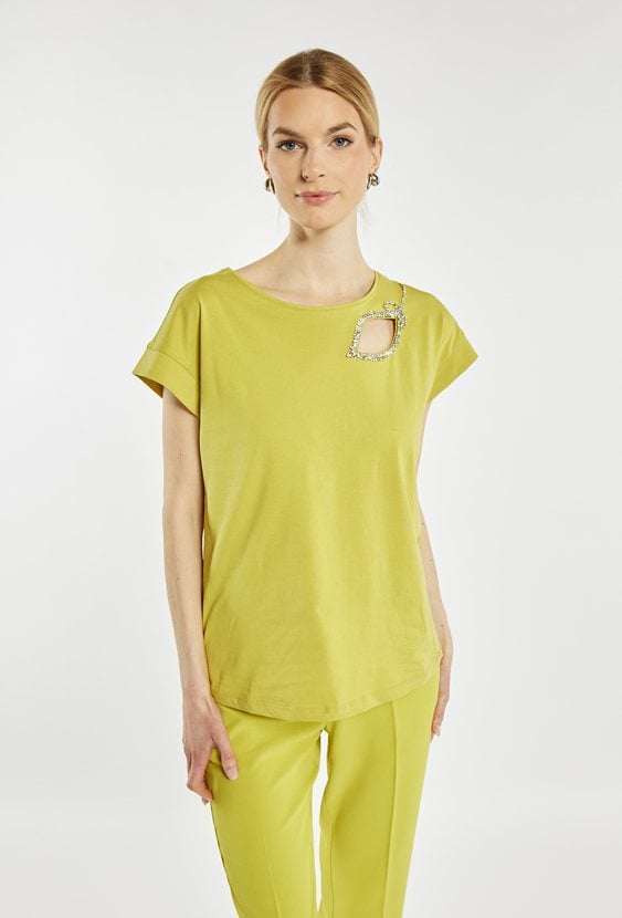 T-shirt z elegancką aplikacją