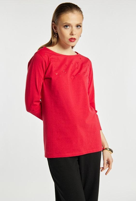 Bluzka z wzorem w serduszka