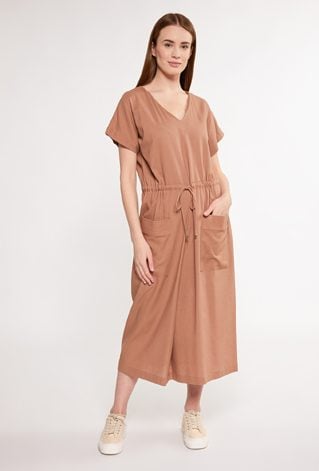 Sukienka z wiskozy oraz lnu