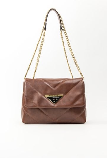 Pikowana torba damska z klapą