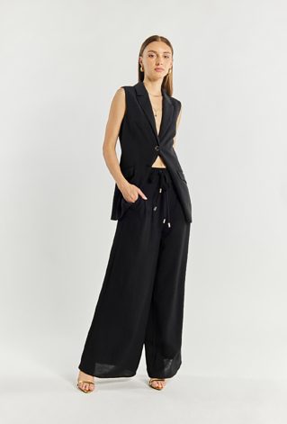 Spodnie damskie z szeroką nogawką