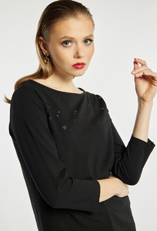 Bluzka z wzorem w serduszka