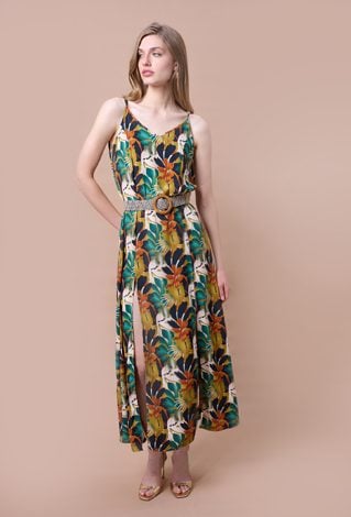 Sukienka na ramiączkach w kwiaty