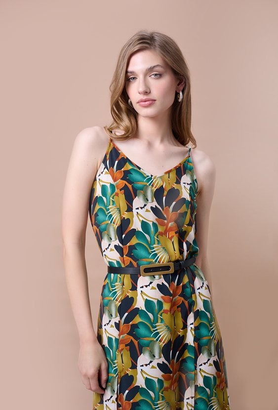 Sukienka na ramiączkach w kwiaty