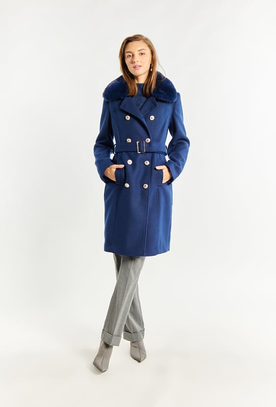 Elegancki płaszcz z dodatkiem wełny