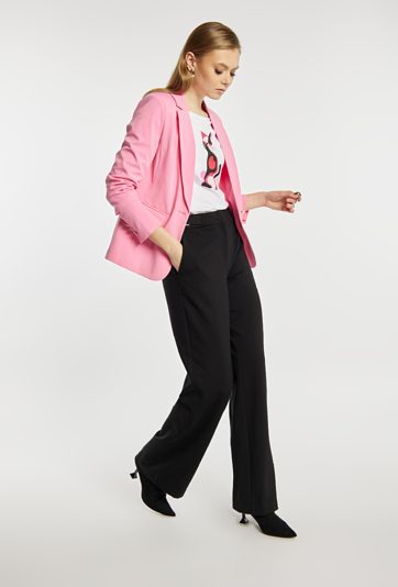 T-shirt damski z wzorem w kota