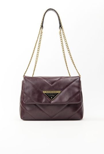 Pikowana torba damska z klapą