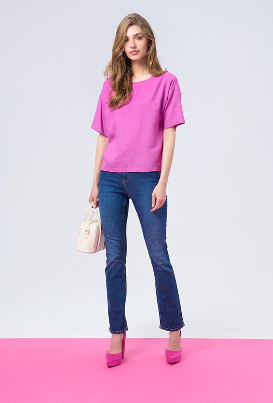 Jeansy z poszerzaną nogawką