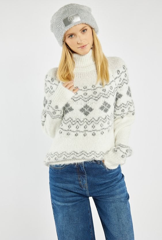 Golf damski z wzorem