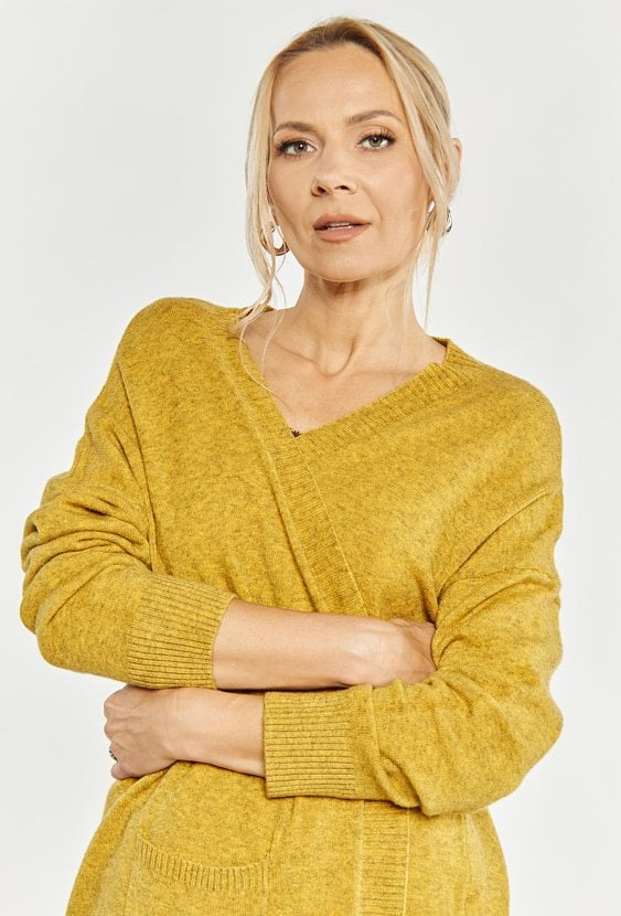 Kardigan damski z kieszeniami