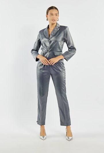 Marynarka damska z domieszką lnu