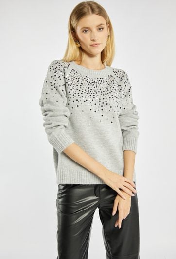 Sweter z cekinami