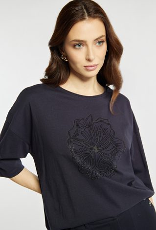 T-shirt z połyskującym wzorem