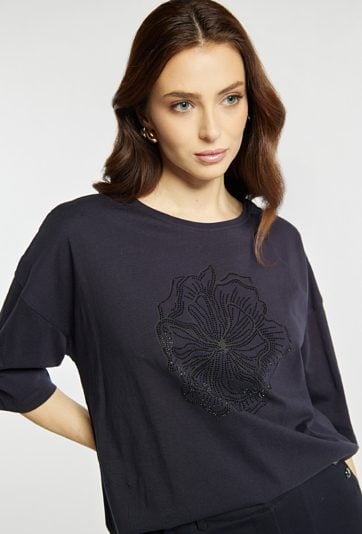 T-shirt z połyskującym wzorem