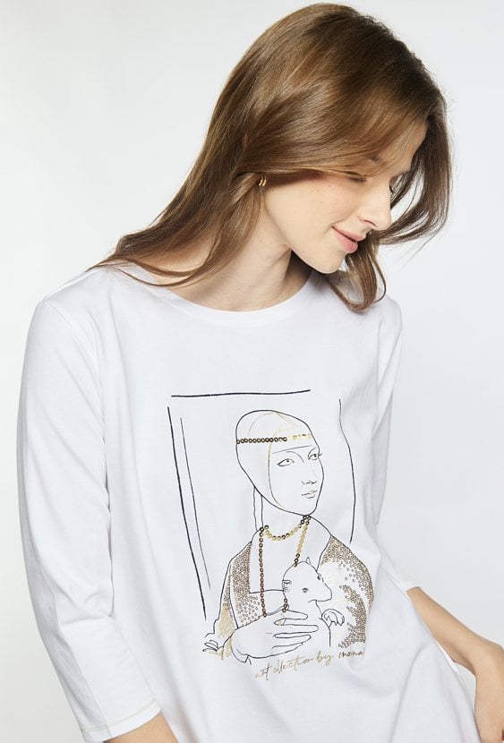 Bawełniana bluzka z wzorem