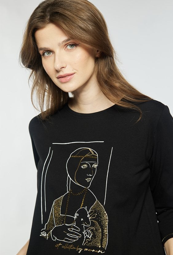 Bawełniana bluzka z wzorem