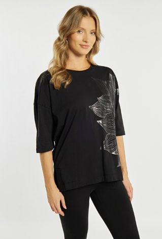 T-shirt z motywem liścia