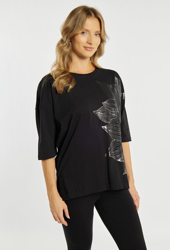 T-shirt z motywem liścia