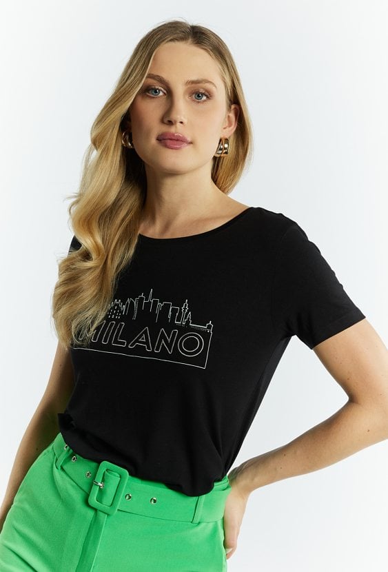 T-shirt damski z napisem