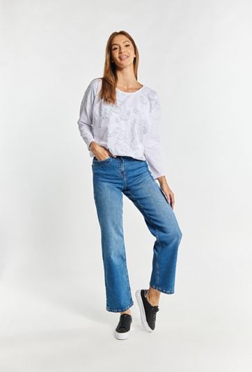 Szerokie jeansy damskie