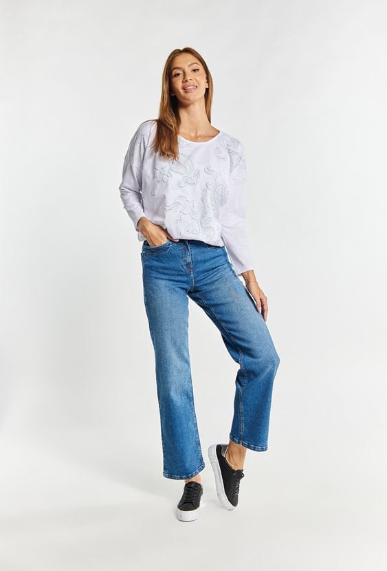 Szerokie jeansy damskie