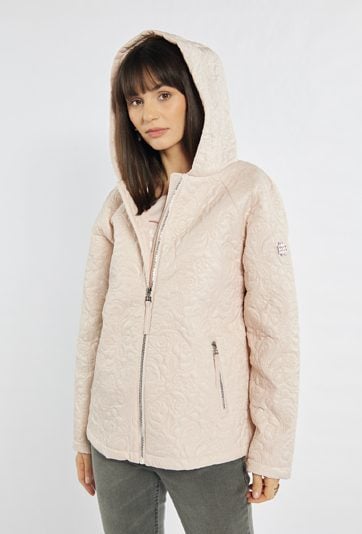 Pikowana kurtka z kapturem