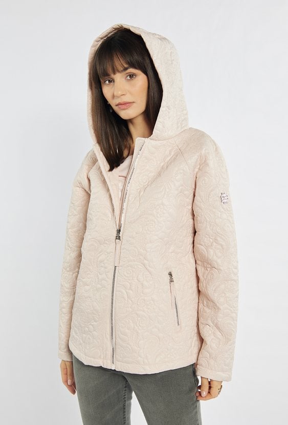 Pikowana kurtka z kapturem
