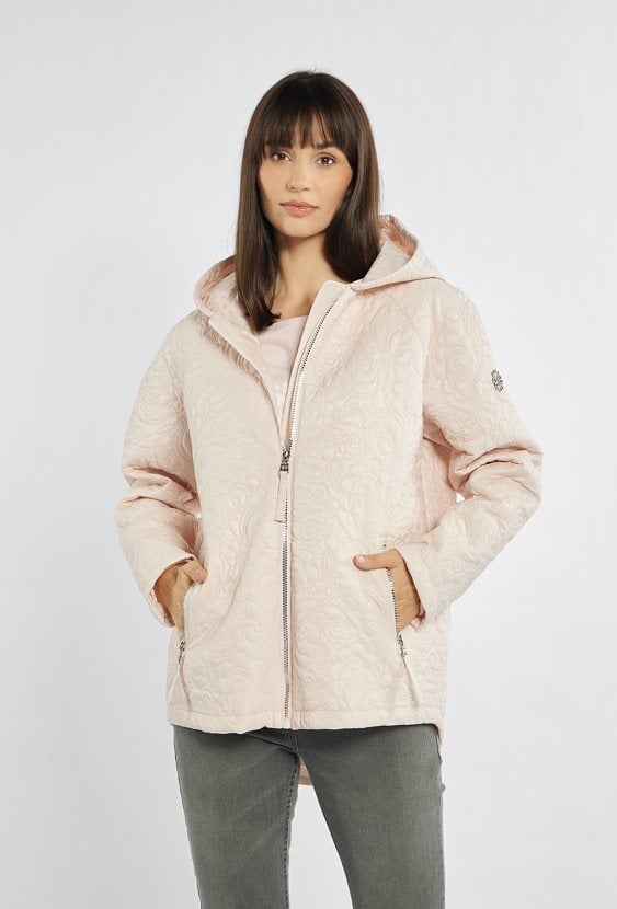 Pikowana kurtka z kapturem