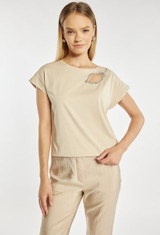 T-shirt z elegancką aplikacją