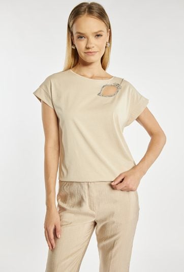 T-shirt z elegancką aplikacją