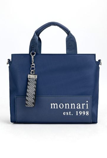 Tekstylna torba damska z przywieszką