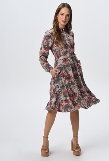 Wiskozowa sukienka w kwiaty