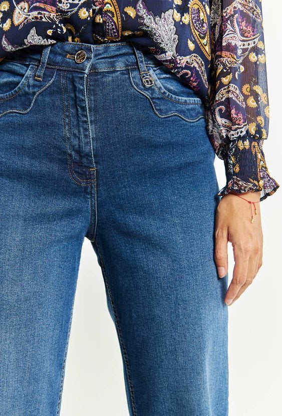 Szerokie jeansy damskie