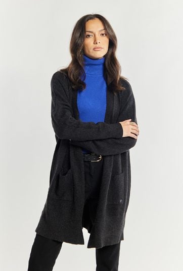 Kardigan damski z kieszeniami