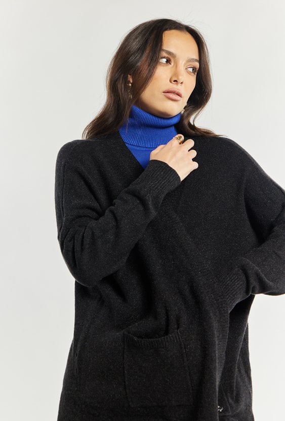 Kardigan damski z kieszeniami