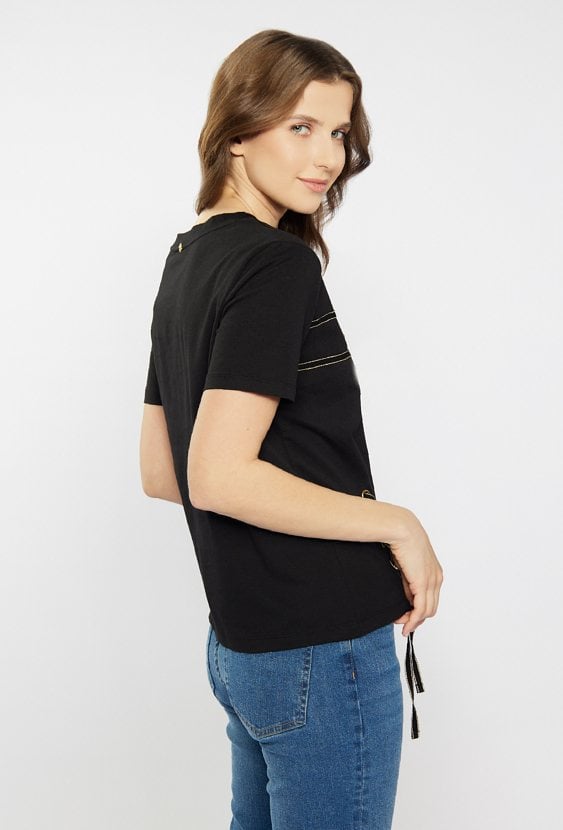 T-shirt z ozdobnym wiązaniem