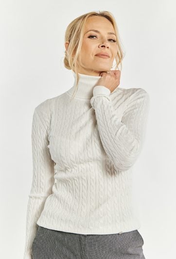 Sweter damski z golfem