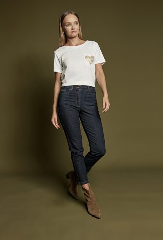 T-shirt damski z bawełną