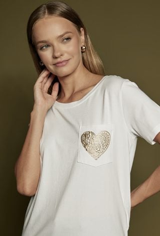 T-shirt damski z bawełną